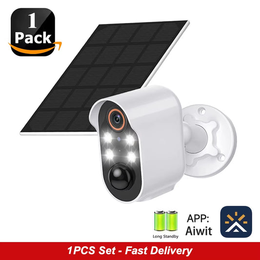 SunGuard 360: Solar-Powered WiFi PTZ Security Camera with 1080P HD Surveillance